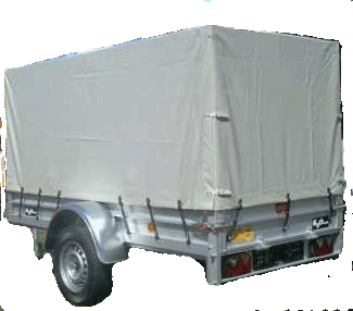 1 Achs Autoanhänger 750kg ungebremst mit Planenaufbau